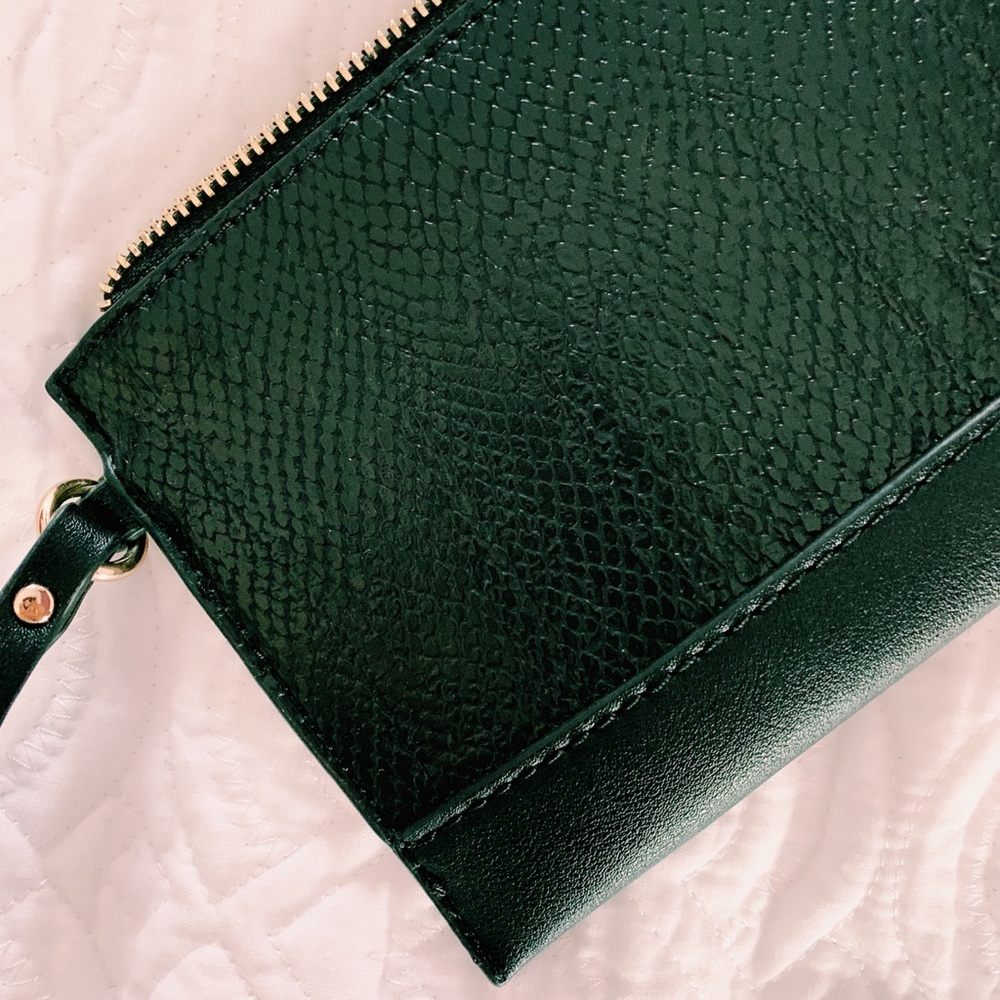 Nordstrom Black Faux Leather Clutch